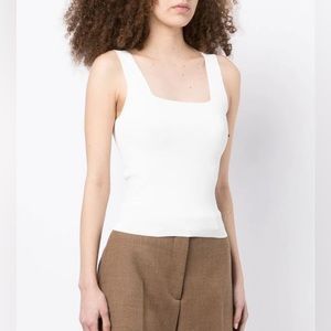 NWT Vince square neck tank top white Medium